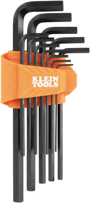 Klein Tools LS12 L-Style Long Hex Key Set, SAE, 12-Piece