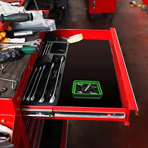 EZRED - EZR-BCK18 EZTRAY Magnetic Collapsible Parts Tray Organizer, Made of Silica and ABS, For Tool Parts, Set of 3