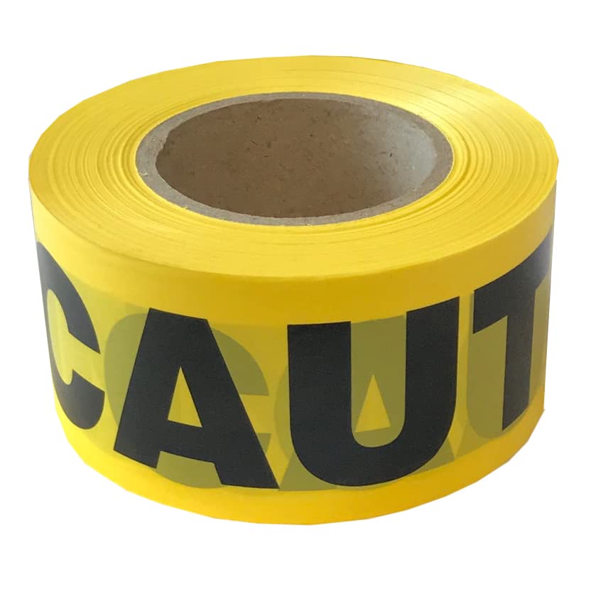 Cordova Pro Pack Yellow Caution Barricade Tape, 3 in. x 1000 ft. Roll ...