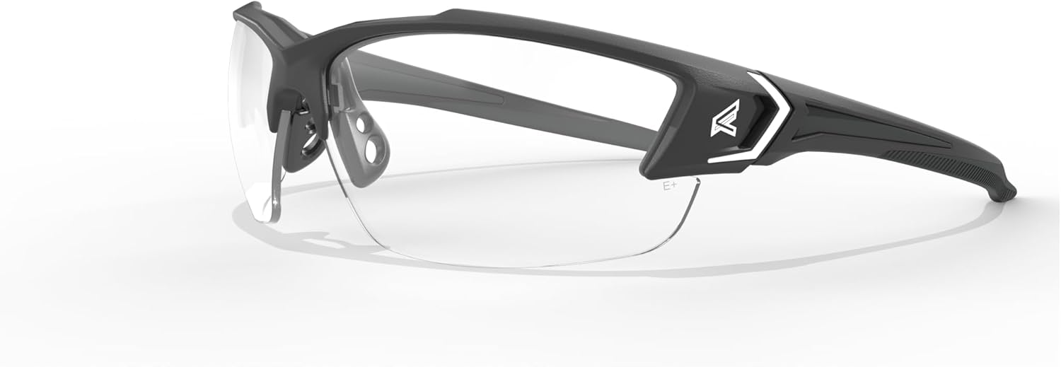 EDGE Khor G2 ANSI Z87 Safety Glasses for Men: Shatter Resistant, Anti-Slip Frames, Nylon Lenses, Clear Z87 Safety Glasses for Men