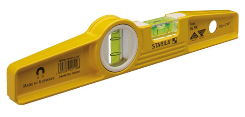 Stabila 25100 10-Inch Die-Cast Rare Earth Magnetic Level, Yellow