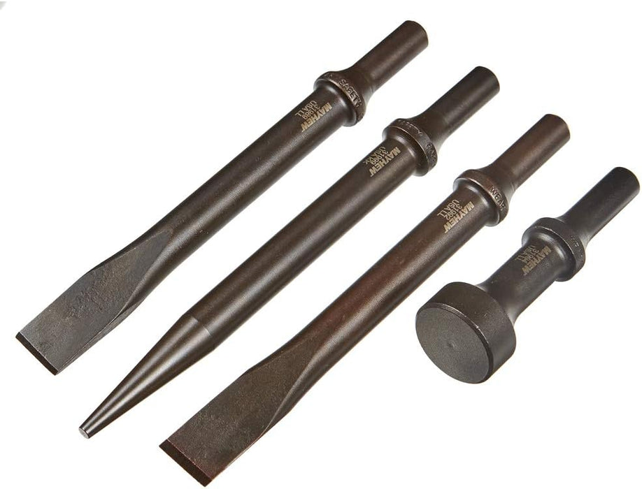 Mayhew Tools 37326 Pneumatic .498 Shank Heavy-Duty Set, 4-Piece, Black Oxide Finish