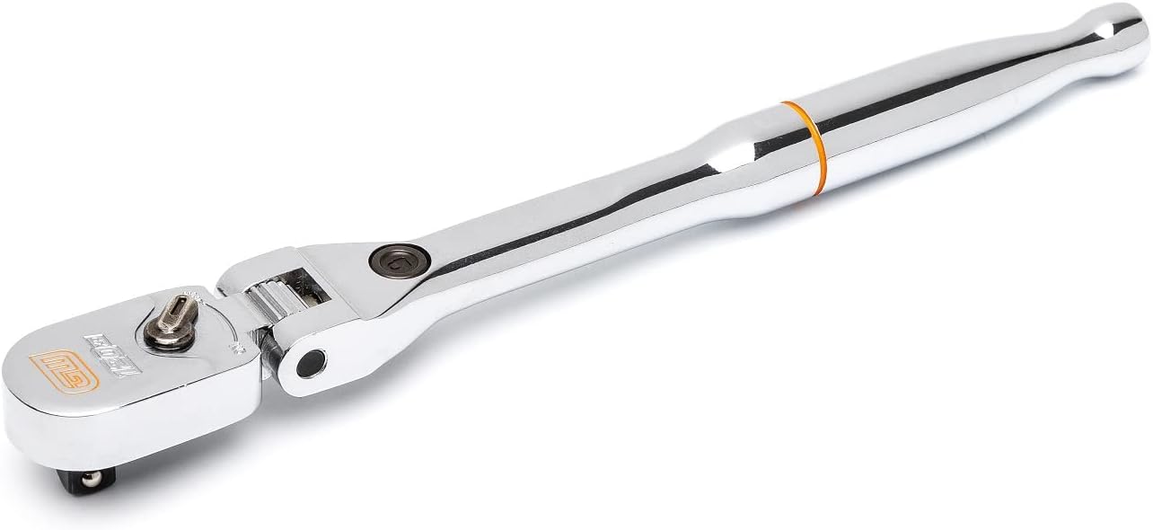 GEARWRENCH 81390 15 Piece 1/4" Drive 120XP Locking Flex Head Ratchet and 6 Point Metric Stubby Socket Mechanics Tool Set