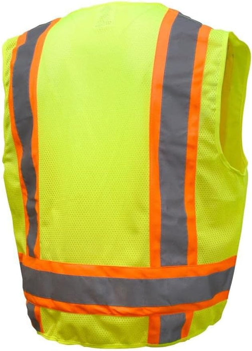 Radians | ‎SV6-GRN | Radians SV6G4X Two Tone Surveyor Class 2 Safety Vest, 4X-Large, Green