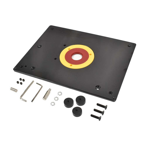 Big Horn 18101 9-Inch x 12-Inch Router Table Insert Plate with Guide Pin & Snap Rings