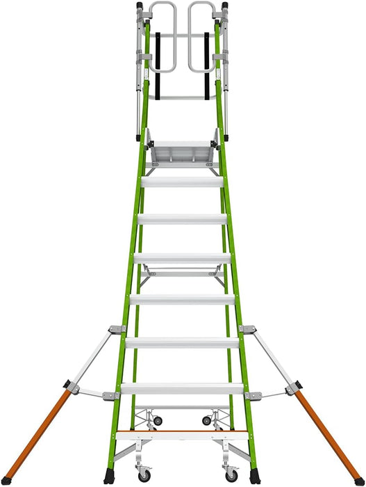 Platform Ladder Out Riggers Little Giant Ladder Systems Safety Cage 2.0, M8, 8ft Enclosed Platform ...
