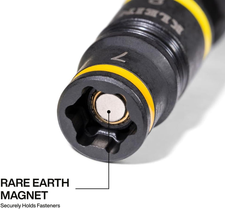 Klein Tools 32934M 8-in-1 Metric Impact-Rated Flip Socket Set