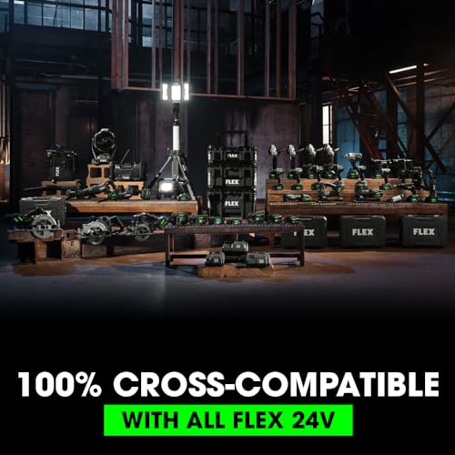 FLEX 24V Brushless Cordless 2-Tool Combo Kit: 1/2-Inch 2-Speed Drill Driver and 1/4-Inch Hex Impact Driver with (2) 2.5Ah Lithium Batteries and 160W Fast Charger