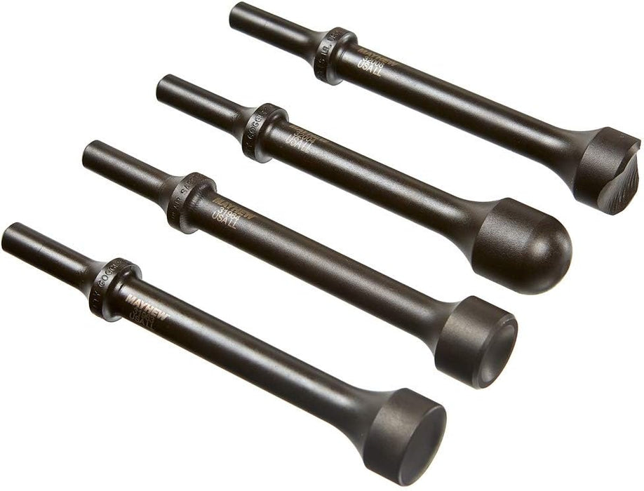 Mayhew Tools 32024 Pneumatic Hammer, 4-Piece Specialty Set, Black Oxide Finish