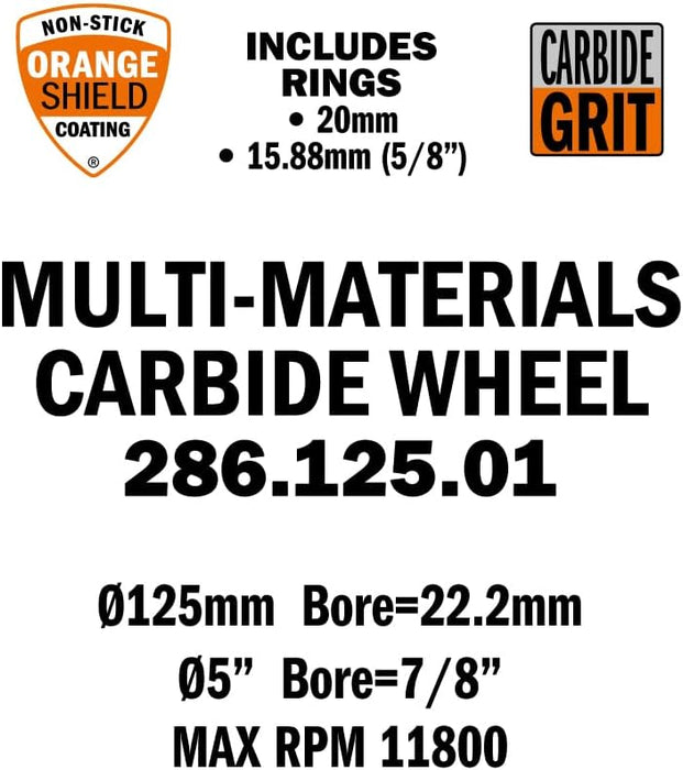 CMT Orange Tools Multimaterial Cut Wheel Carbide-Grit D=5 B=7/8