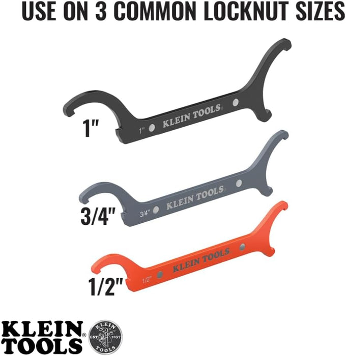 Klein Tools 50901R Straight Locknut Wrench Set