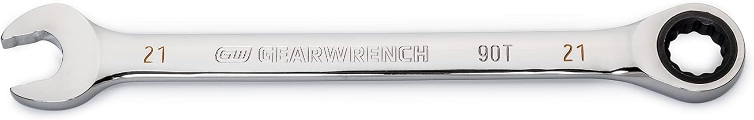 GEARWRENCH 86921 21mm 4 Degree Swing Arch 12 Point Ratcheting Combination Wrench