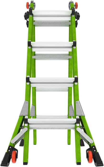 Little Giant Ladder (16117-001) Dark Horse 2.0, M17, 17ft, Multi-Position Ladder, Fiberglass, Type 1A, 300 lbs Weight Rating