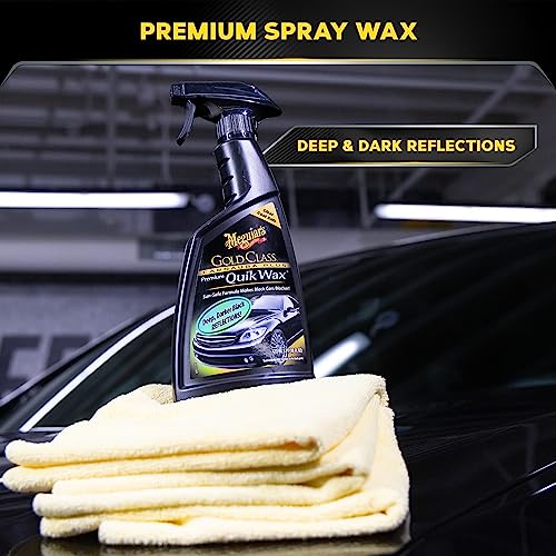 Meguiar's G7716 Gold Class Carnauba Quik Wax, Special Blend for Richness and Shine, Clear Coat Safe Meguiar's Quik Wax, Spray that Leaves Lasting Results without Residue, 16 Oz Containe