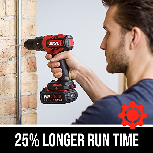 SKIL PWRCORE 20️ Brushless 20V 1/2 In. Compact Hammer Drill Kit