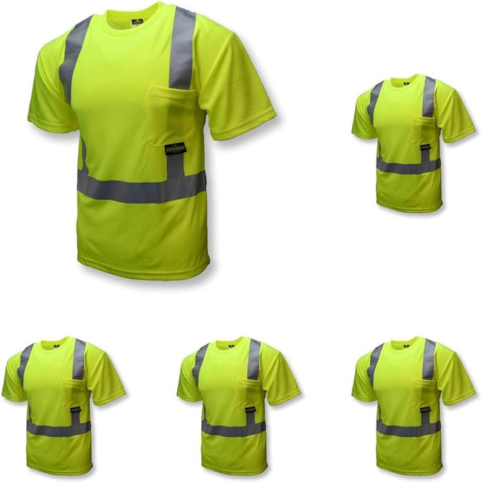 Radians ST11B Type R Class 2 Short Sleeve Black Bottom T-Shirt - Orange/Black - Size 2X