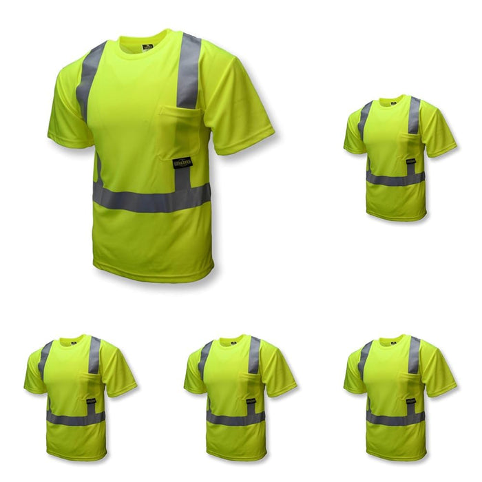 Radians ST11B Type R Class 2 Short Sleeve Black Bottom T-Shirt - Orange/Black - Size 2X