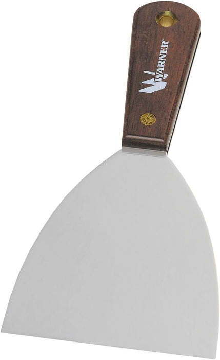 Warner 618 4" Flex Putty Knife, Carbon Steel Blade, Rosewood Series