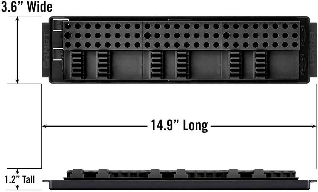 ERNST Bit Boss - Premium 1/4 inch Hex Tool Bit Organization Solution for Toolbox, Fits 90 Long and Short Bits Black