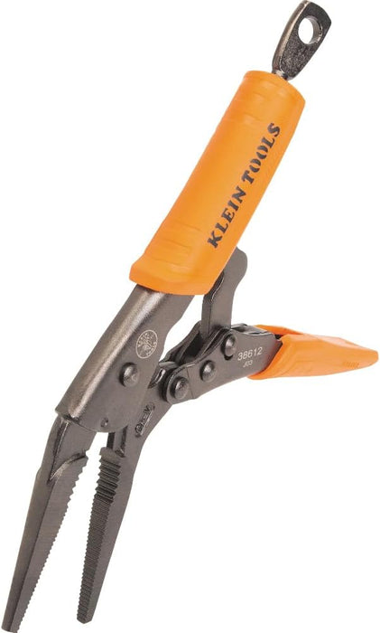 Klein Tools 38612 Long Nose Locking Pliers, 9-Inch