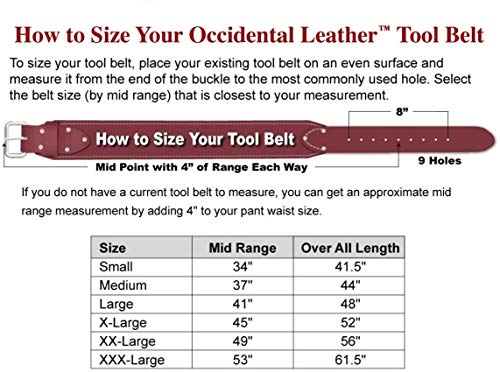 [USED-LIKE NEW] Occidental Leather 5035XXL H.D. 3-inch Ranger Work Belt - 2XL