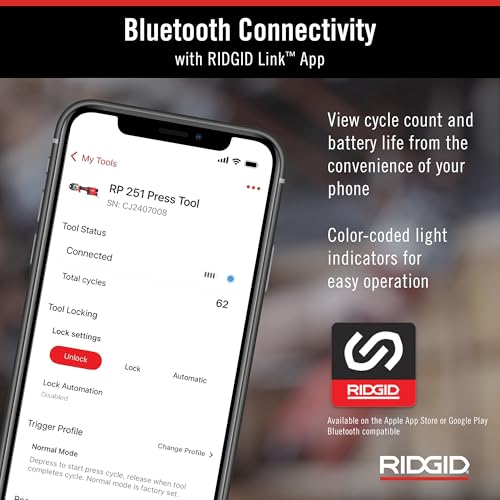 RIDGID 78148 RP 251 Press Tool Battery Kit with ProPress Jaws (1/2"-1 1/4")