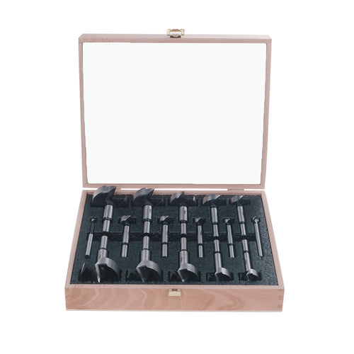 Diablo's FB-100 High-Speed Steel Forstner Bit Drill Set, Ideal for All Types of Wood, 1/4" to 2-1/8" Diameter, 1/4" to 3/8" Shank, 3-1/2" Length, 19 Pieces