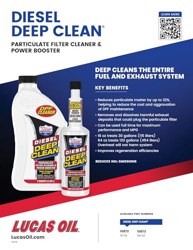 Lucas Oil 10872 Oil Diesel Deep Clean, 16 Ounce