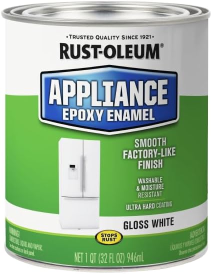 Rust-Oleum 241168 Specialty Appliance Epoxy Paint, Quart, Gloss White (Pack of 1)