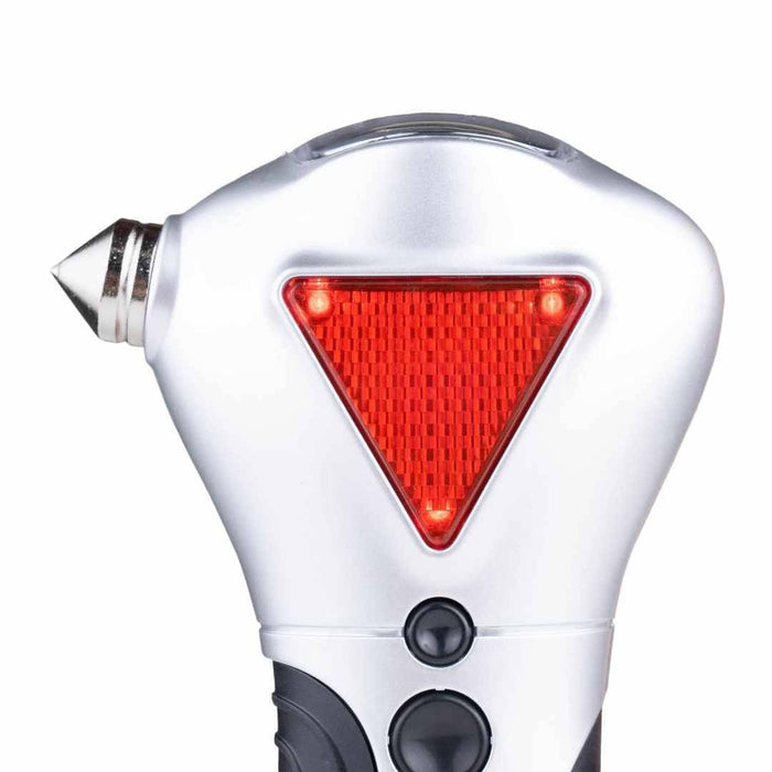 General Tools 4-in-1 Car Escape Tool - Window Breaker, Seat Belt Cutter, Flashing Hazard Light, LED Flashlight