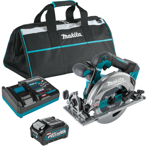 Makita (GSH05M1) 40V MAX XGT Brushless Cordless 6‑1/2" Circular Saw Kit, AWS Capable (4.0Ah)