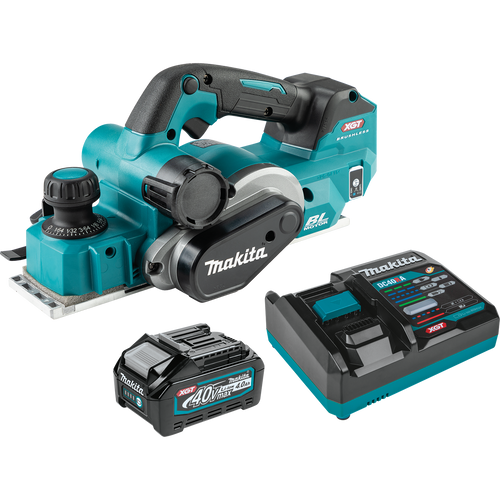 Makita (GPK01M1) 40V max XGT Brushless Cordless 3‑1/4" Planer Kit, AWS Capable (4.0Ah)