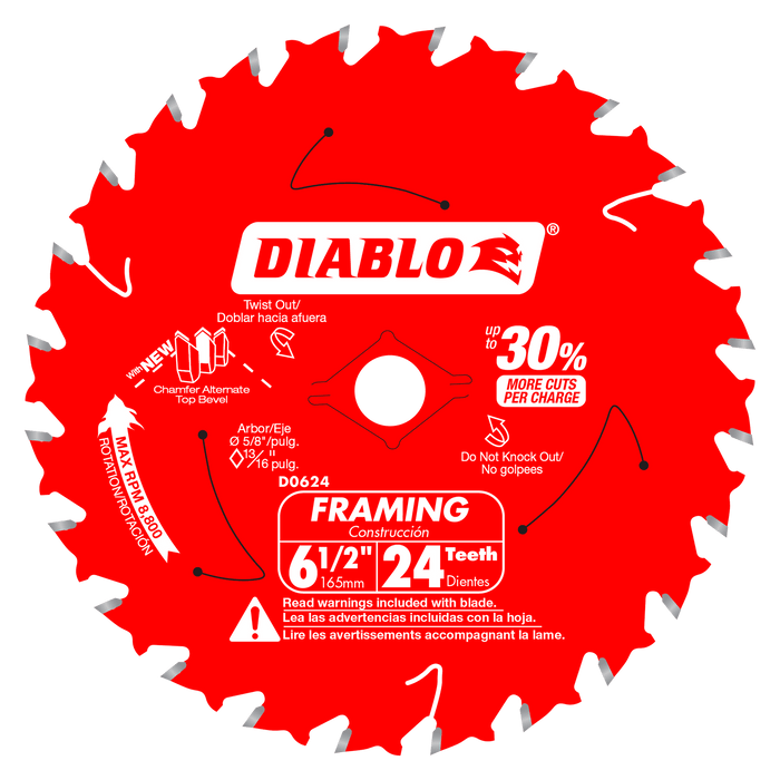 Diablo 6-1/2" x 24-Teeth Framing Saw Blade