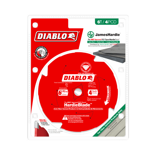 Diablo D0604DHA 6-1/2" x 4-Teeth HardieBlade Saw Blade for Fiber Cement