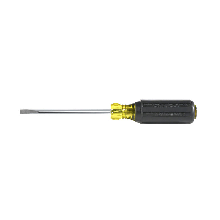 Klein Tools 601-4 3/16-Inch Cabinet Screwdriver, 4-Inch Round Shank