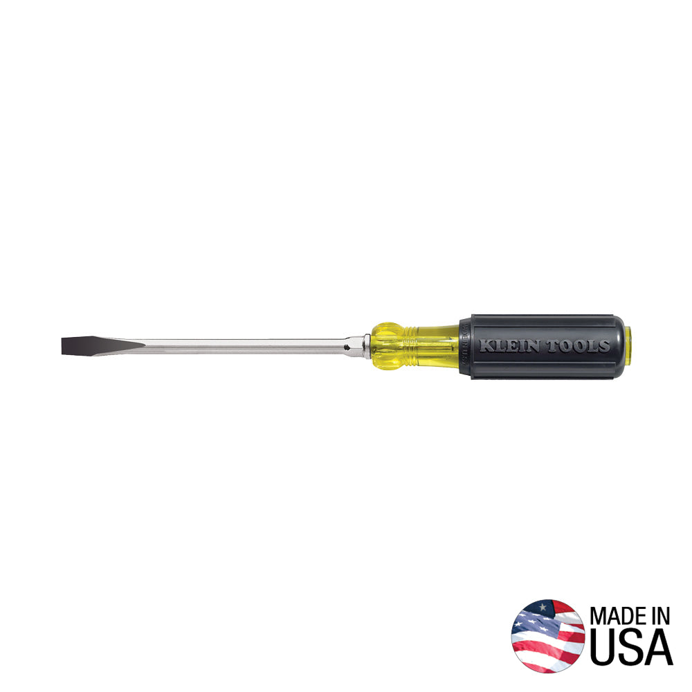 Klein Tools 602-4 1/4-Inch Keystone Screwdriver, 4-Inch Round Shank ...