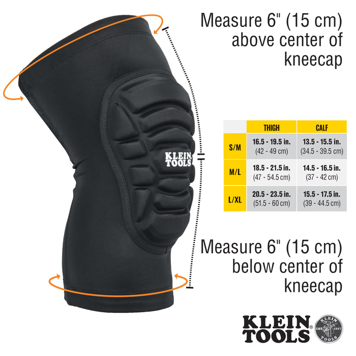 Klein Tools 60492 Lightweight Knee Pad Sleeves, M/L