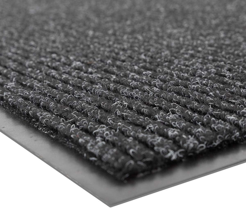 Notrax 109 Brush Step Carpeted Indoor/Outdoor Entrance Mat, 3' x 5' (Rectangular) Absorbent Slip Resistant Heavy Duty Entry Mat, Charcoal - 109S0035CH