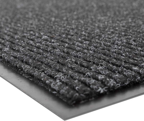 Notrax 109 Brush Step Carpeted Indoor/Outdoor Entrance Mat, 3' x 5' (Rectangular) Absorbent Slip Resistant Heavy Duty Entry Mat, Charcoal - 109S0035CH