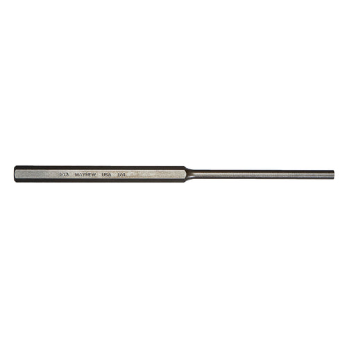 Mayhew Tools 71502 Select 1/4-Inch Pin Punch, Shot Blast Finish 1/4 x 3.5" Pin 8" OAL x 3/8" Body