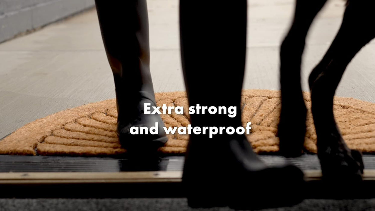 Notrax | C04S2439CR | Notrax, Crescent, Rubber-Backed Natural Coir Doormat, Entry Mat for Indoor or Outdoor Use, 24"x39", C04 (C04S2439CR)