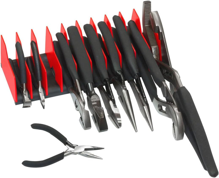 Ernst Manufacturing 5502 Plier Pro Premium No-Slip Plier Holder Rack in Vibrant Orange – Tool Organizer for Pliers - Made in USA