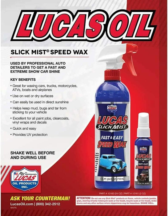 Lucas Oil 10160 Slick Mist Speed Wax - 24 Ounce (Pack of 6) 24 Fl Oz (Pack of 6)