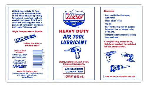 Lucas Oil 10200 Air Tool Lubricant - 1 Quart