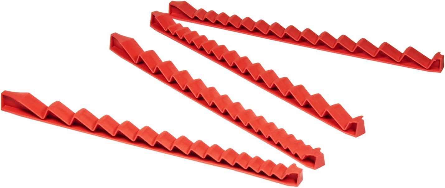 Ernst Manufacturing 6050 No-Slip Low-Profile Wrench Rail Set, 30 Tool, Red
