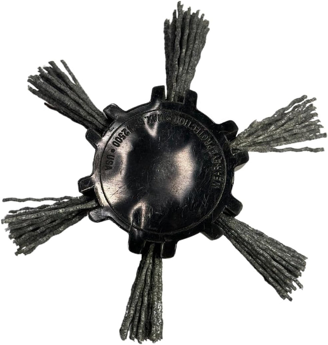 Dico 541-776-4 Nyalox Multi-Purpose Flap Wheel Brush, 4" Diameter, 80 Grit, Coarse Grade, Nylon