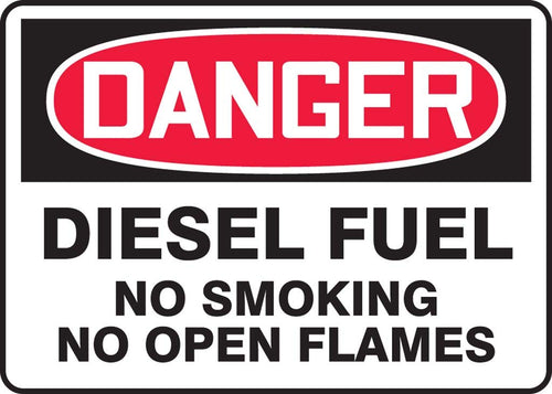 Accuform MCHL268XP "Danger Diesel Fuel - No Smoking - No Open Flames" Safety Sign, Accu-Shield, 7 x 10 Inches