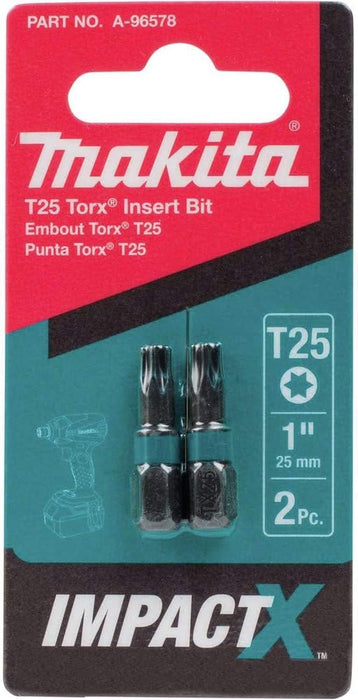 Makita A-96578 Impactx T25 Torx 1″ Insert Bit, 2 Pack 2-Pack T25