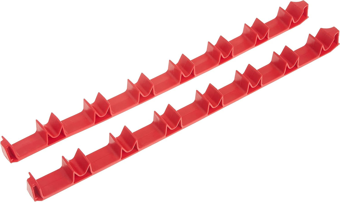 Ernst Manufacturing 6040 No-Slip Low-Profile Screwdriver Rail Set, 14 Tool, Red