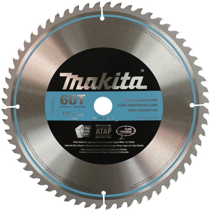 ‎Makita | ‎A-93712 | Makita A-93712 12-Inch 60 Tooth Micro Polished Mitersaw Blade , Silver